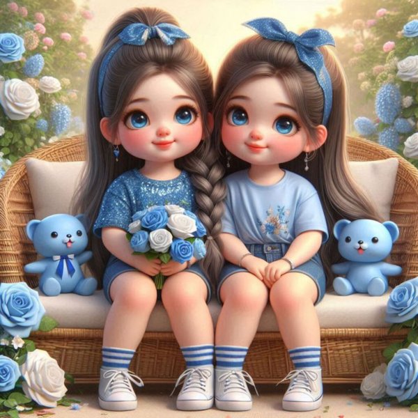  عکس پروفایل دوقلو دختر کارتونی