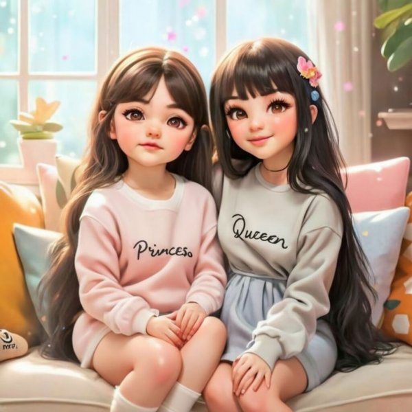  عکس پروفایل دوقلو دختر کارتونی