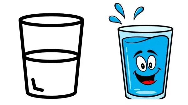  عکس لیوان آب برای نقاشی