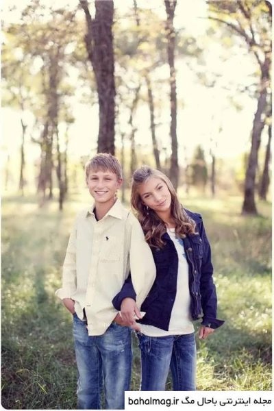  ژست عکس خواهر برادری اسپرت