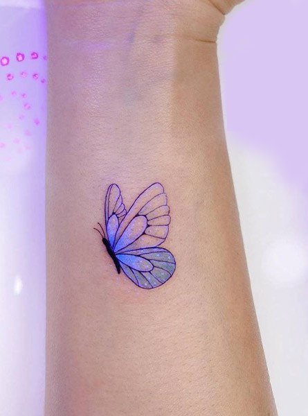  عکس تتو طرح پروانه های در حال پرواز