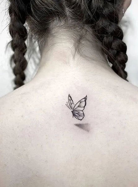  عکس تتو طرح پروانه های در حال پرواز