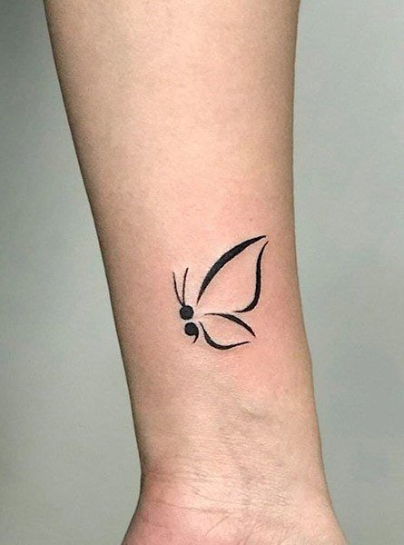  عکس تتو طرح پروانه های در حال پرواز