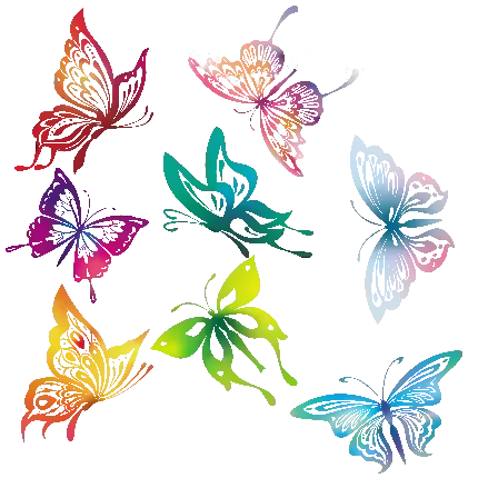  عکس تتو طرح پروانه های در حال پرواز