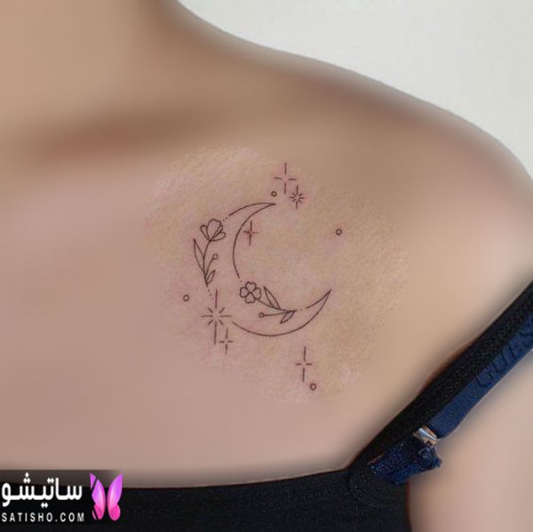  تاتو پروانه روی ترقوه