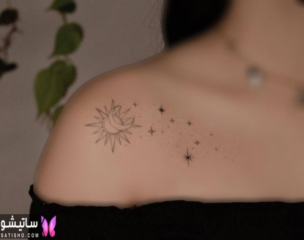  تاتو پروانه روی ترقوه