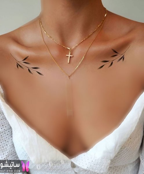  تاتو پروانه روی ترقوه