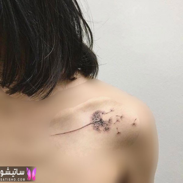  تاتو پروانه روی ترقوه