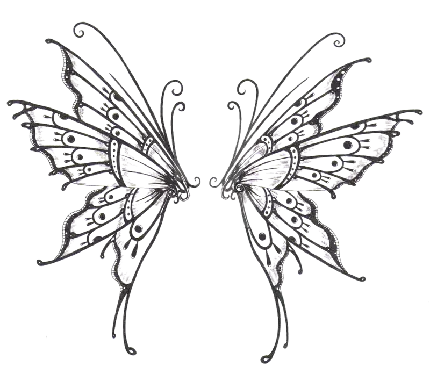  دانلود تصویر خالکوبی طرح پروانه و گل