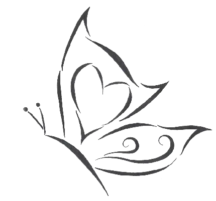  دانلود تصویر خالکوبی طرح پروانه و گل