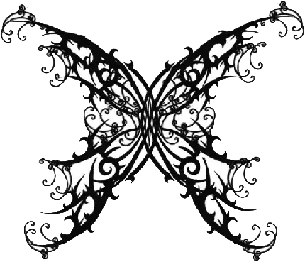  دانلود تصویر خالکوبی طرح پروانه و گل