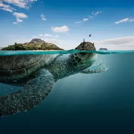  عکس لاک پشت دریایی با کیفیت