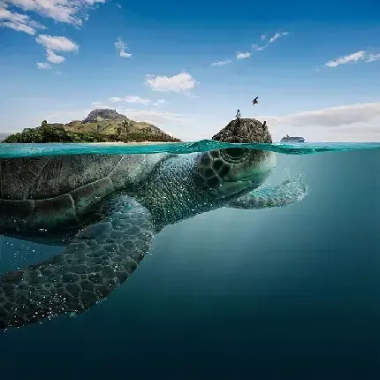  عکس لاک پشت دریایی با کیفیت