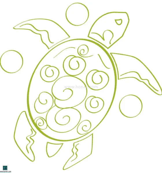  عکس لاک پشت نقاشی آسان