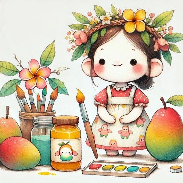  عکس انبه زرد نقاشی