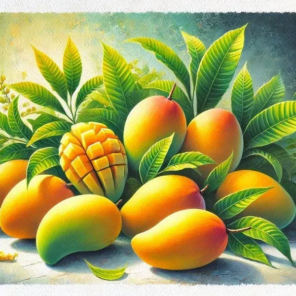  عکس انبه زرد نقاشی