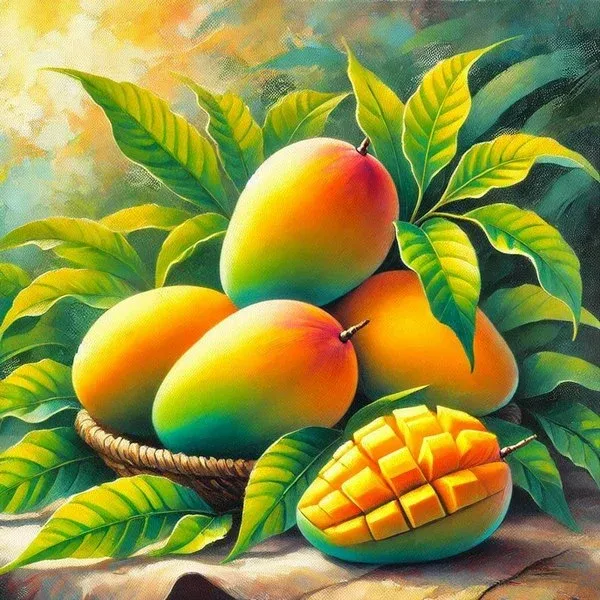  عکس انبه زرد نقاشی