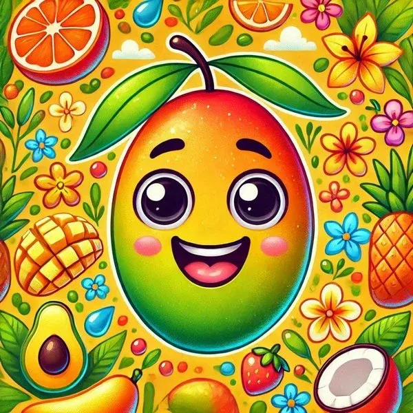  عکس انبه زرد نقاشی