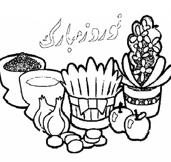  عکس سفره هفت سین کودکانه نقاشی