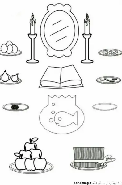 عکس سفره هفت سین کودکانه نقاشی
