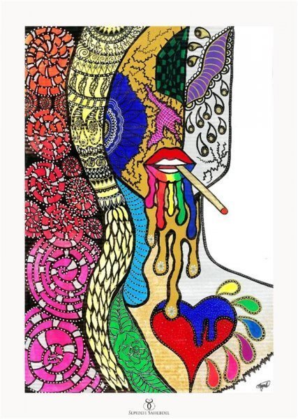 نقاشی سیگار ساده