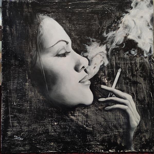 نقاشی سیگار ساده