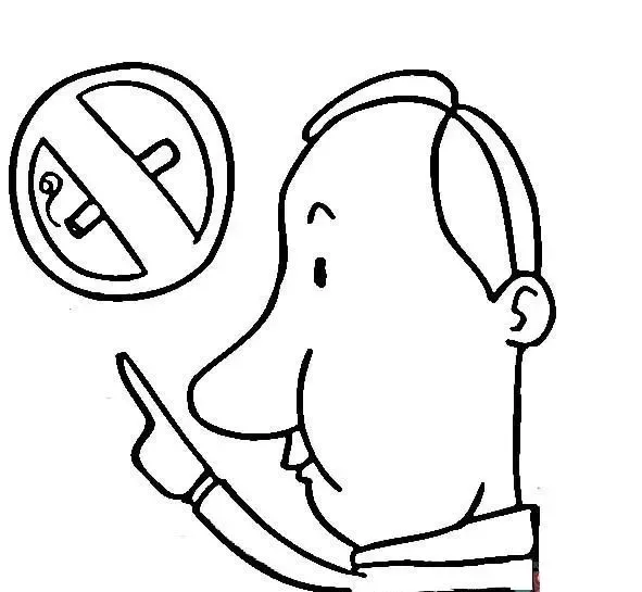 نقاشی سیگار ممنوع برای مدرسه