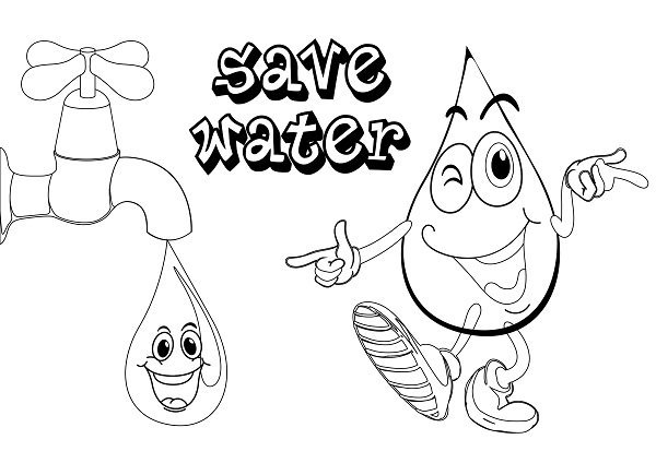 نقاشی صرفه جویی اب در مسواک زدن