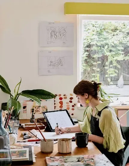  عکس دختر نقاش برای پروفایل