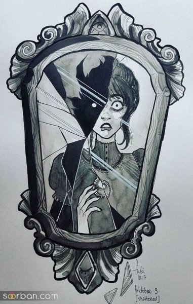 نقاشی خفن ترسناک دخترانه