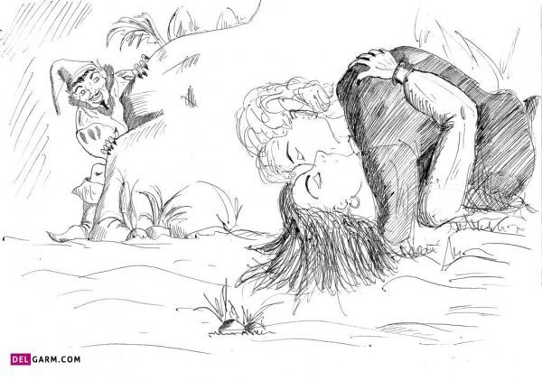  نقاشی عاشقانه دختر و پسر برای استوری