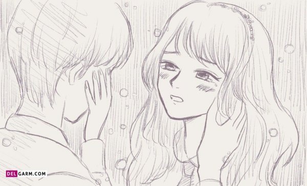  نقاشی عاشقانه دختر و پسر برای استوری