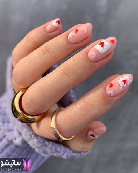  عکس مدل طرح ناخن ولنتاین 2026