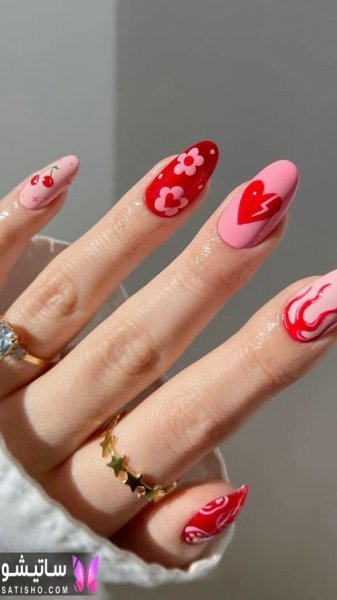  عکس مدل طرح ناخن ولنتاین 2026