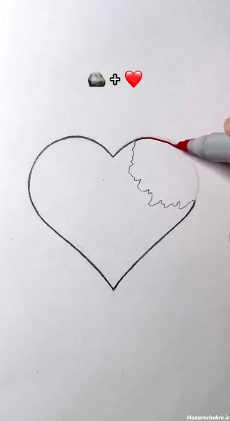  نقاشی قلب شکسته سه بعدی