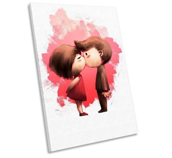  نقاشی ولنتاین دختر و پسر بغل هم