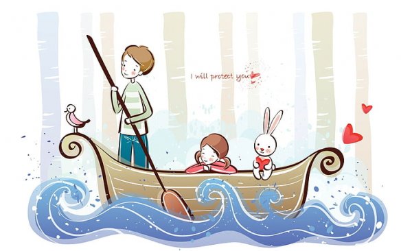 نقاشی دختر و پسر فانتزی ولنتاین 2026