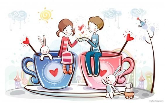  نقاشی دختر و پسر فانتزی ولنتاین 2026