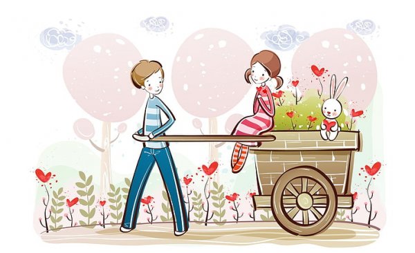  نقاشی دختر و پسر فانتزی ولنتاین 2026