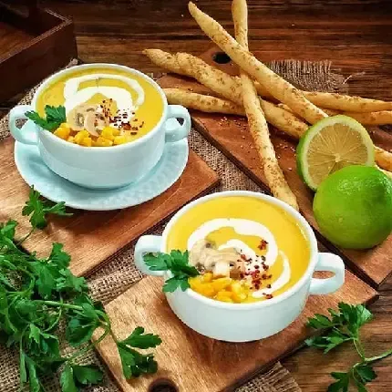  عکس سوپ قارچ رستورانی خوشمزه