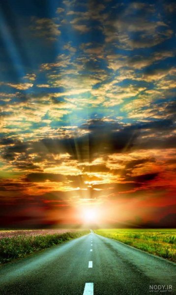  عکس پس زمینه جاده سبز با کیفیت عالی