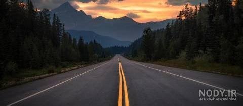  عکس پس زمینه جاده سبز با کیفیت عالی