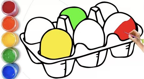 نقاشی روی تخم مرغ با ماژیک