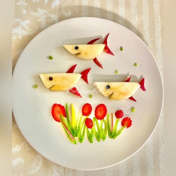 تزیین تخمه مرغ آب پز ساده برای مدرسه