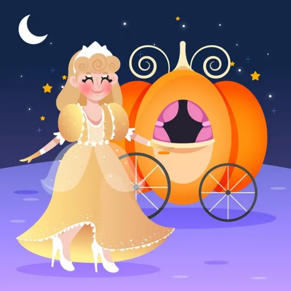  عکس نقاشی سیندرلا با رنگ