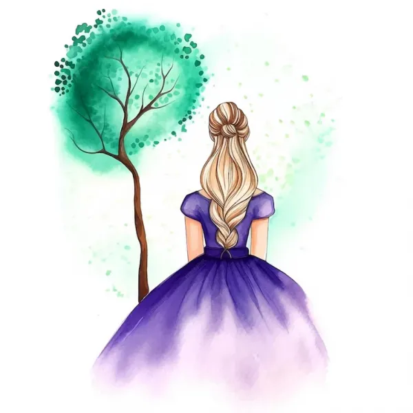  عکس نقاشی سیندرلا با رنگ