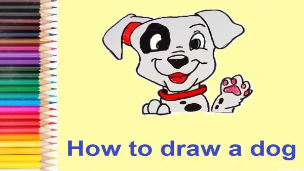  عکس نقاشی سگ آسان