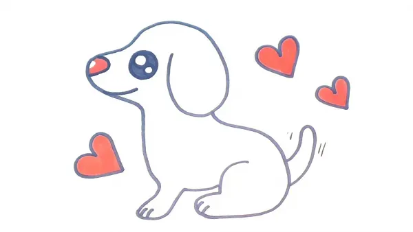  عکس نقاشی سگ آسان