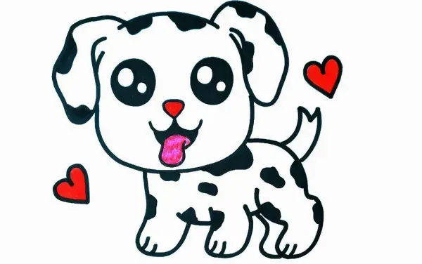  عکس نقاشی سگ آسان