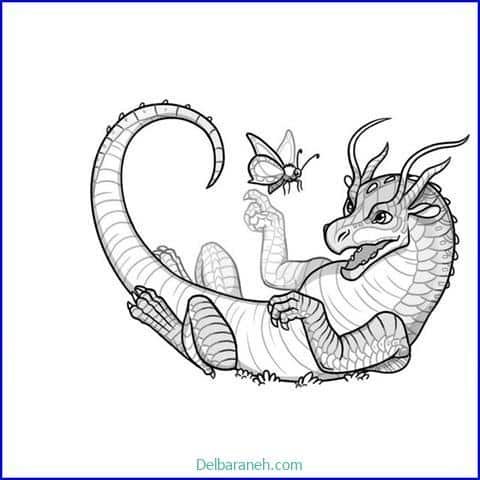  عکس نقاشی اژدهای آسان